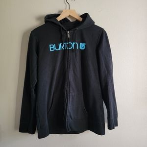 Burton full zip hoodie, L, Black